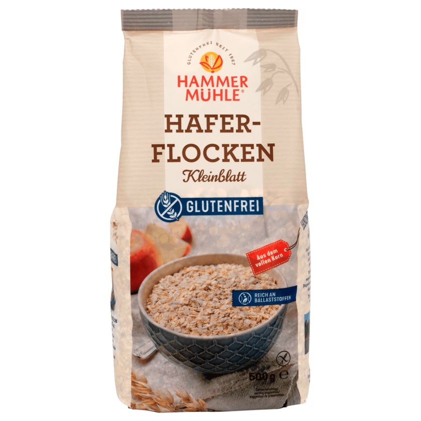 Hammer Mühle Haferflocken Kleinblatt glutenfrei 500g